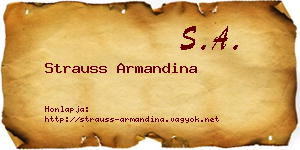 Strauss Armandina névjegykártya
